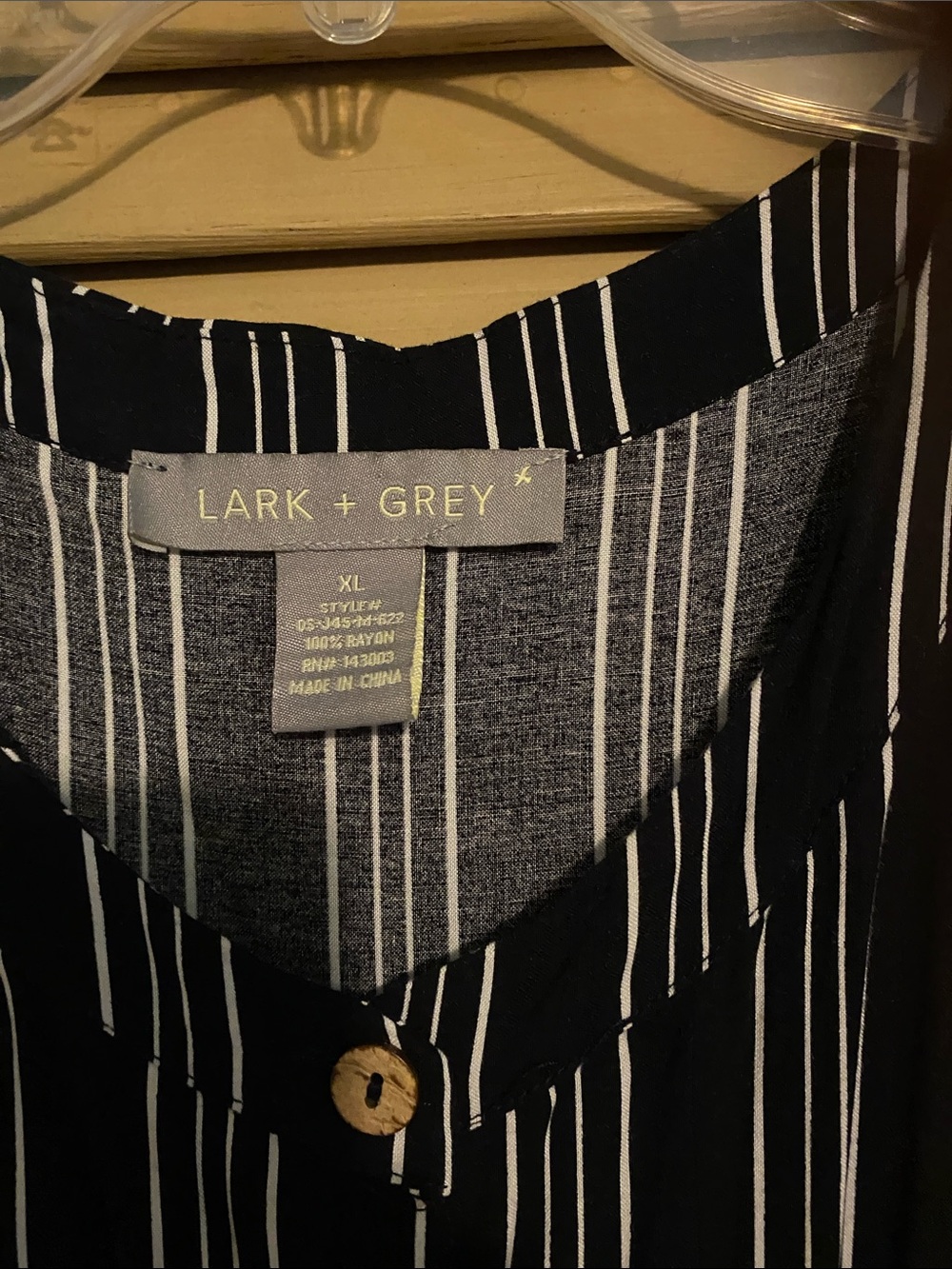 Lark + Grey Black Striped Jumpsuit